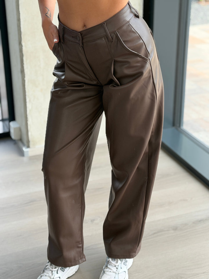 Nohavice MOKA LEATHER