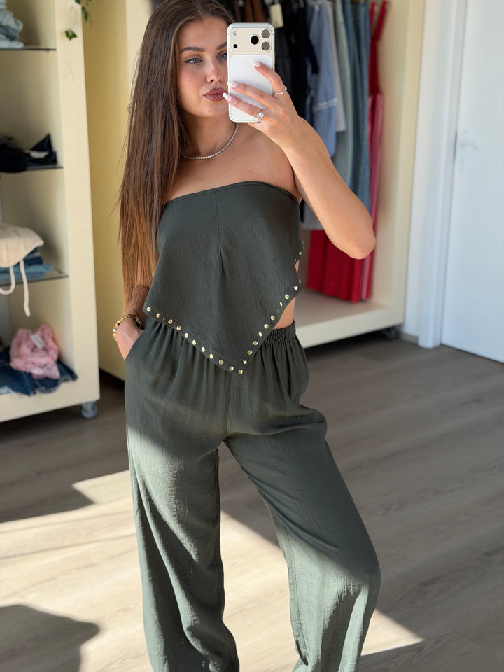 Nohavice MILA KHAKI