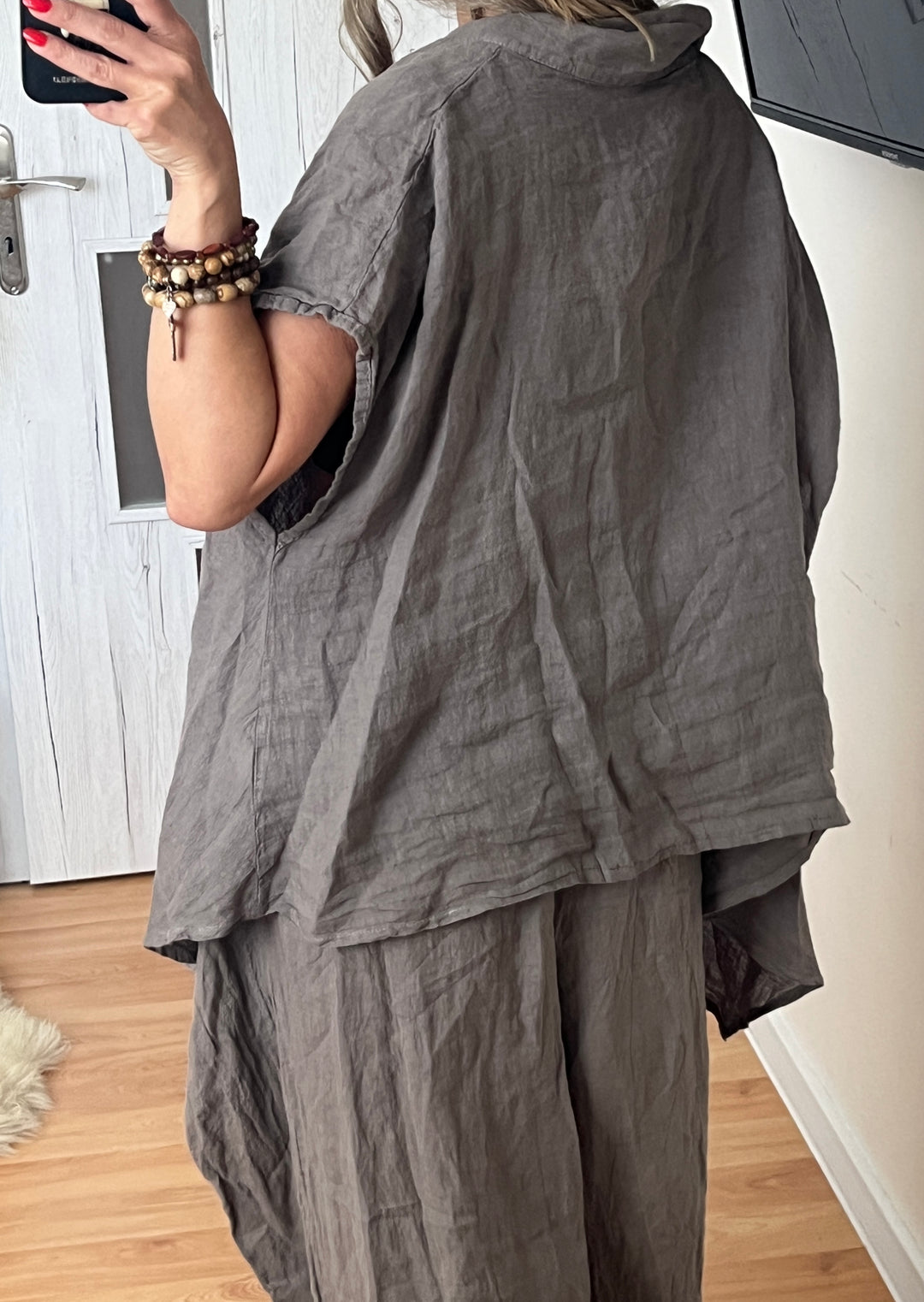Ľanová tunika Taupe Breeze