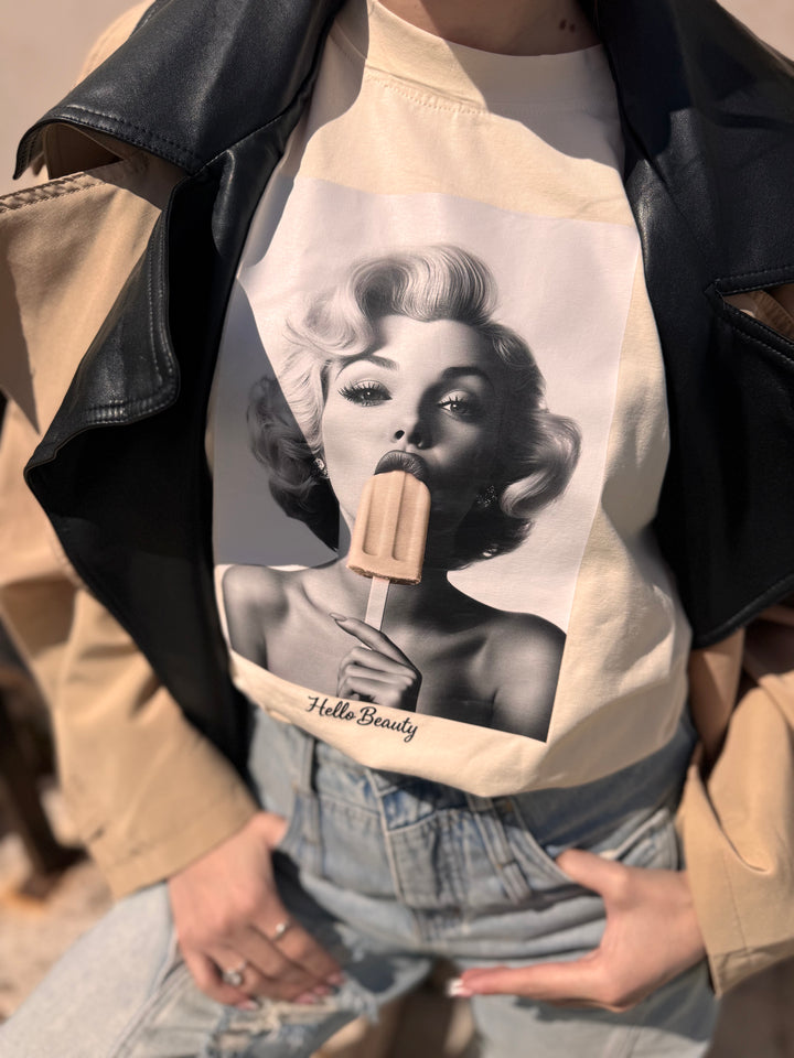 Bežove tričko MARILYN
