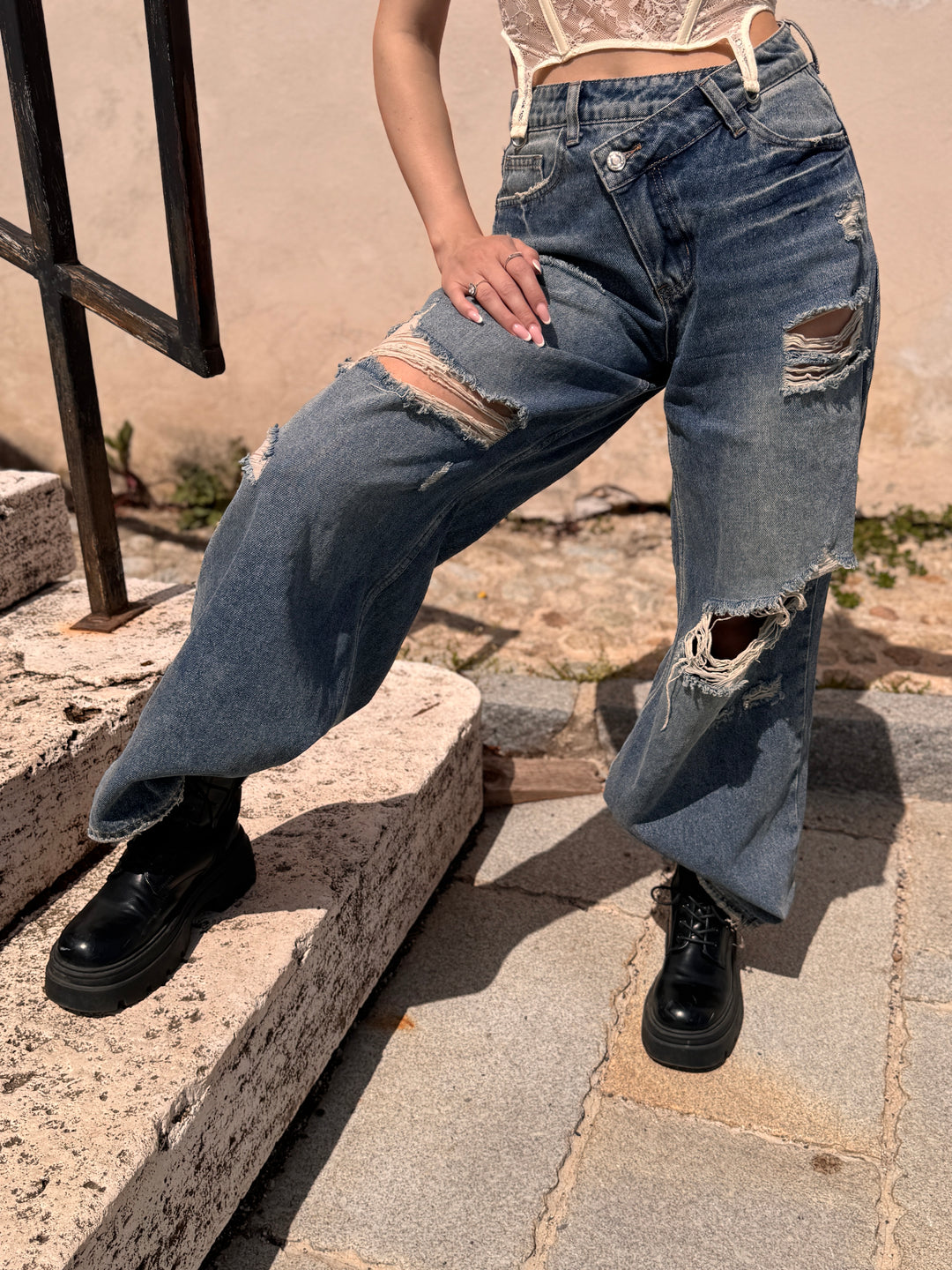 Dámske ripped jeans CROSS DENIM